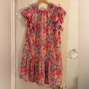 🌺🌿💛Cute Floral Ruffle Dress/Spring/Summer